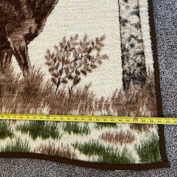 biederlack BUCK & DOE Reversible Blanket 85% Polyester 15% Acrylic 74X52 - Picture 5 of 7